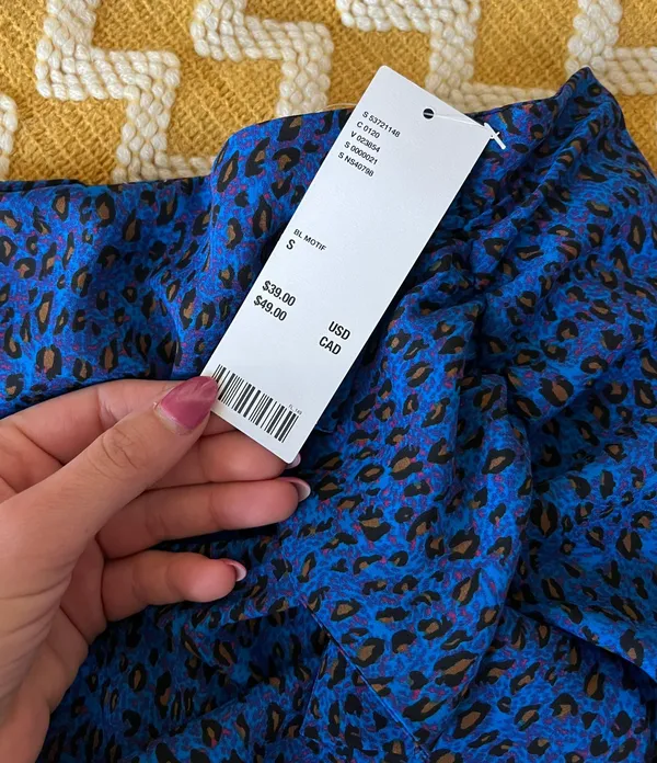 Urban Outfitters Blue Leopard Print Mini Skirt - Image 7