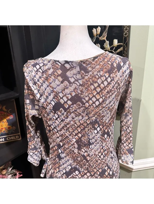 Anthropologies Weston Wear Snakeskin Print Wrap Dress – Size M - Image 6
