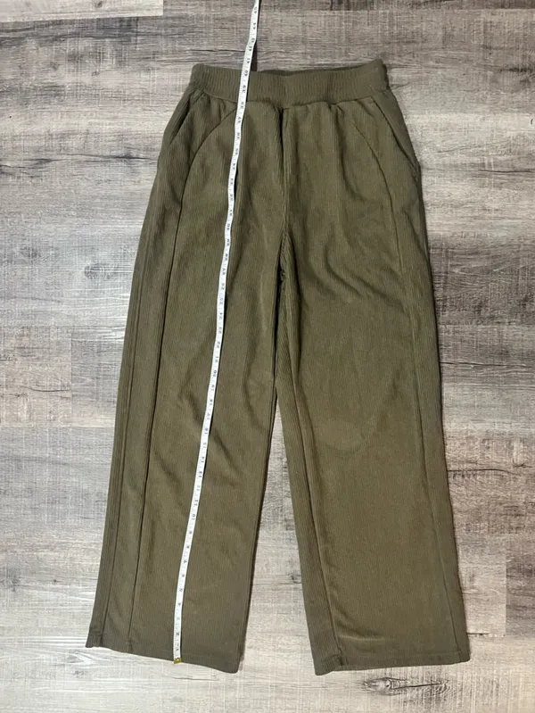 HALARA High Waisted Pocket Straight Leg Baggy Mop Corduroy Pants - Sea Turtle - Image 8