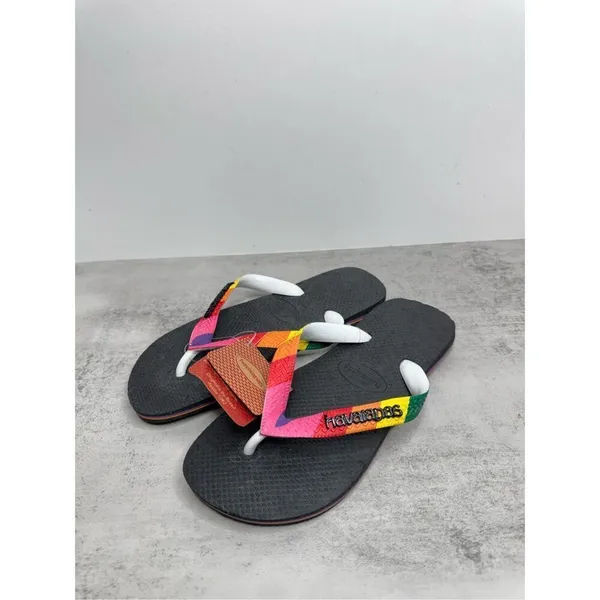 Havaianas Flip Flop Size 6 Sandals Womens‎ Multicolor Rainbow NEW - Image 2