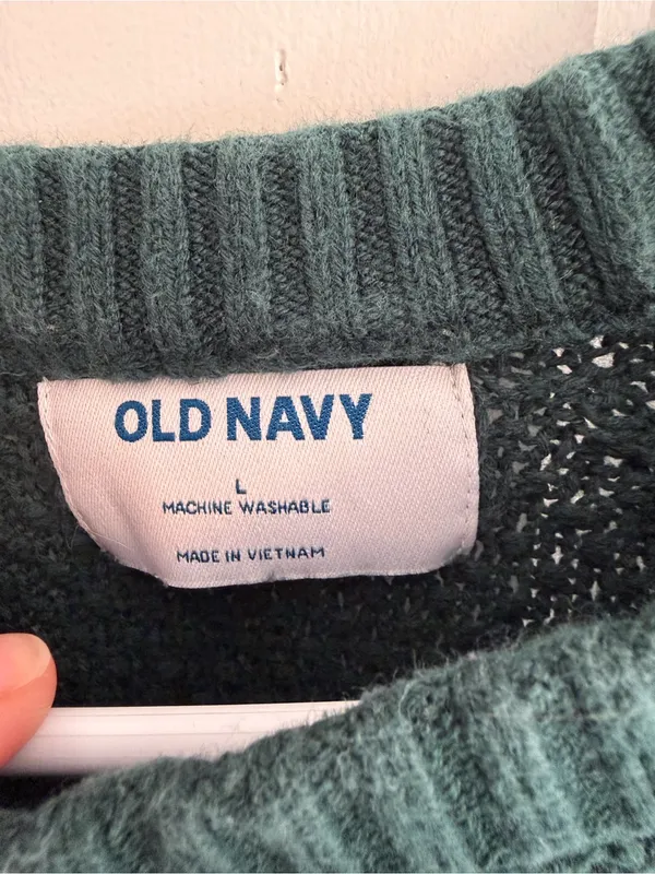 Old‎ Navy Emerald Isle Textured Cotton Crewneck Sweater Large - Image 2
