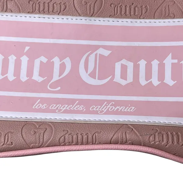 Juicy Couture Shoulder Bag Womens Embossed Heart Leather Purse Y2K Retro - Image 9
