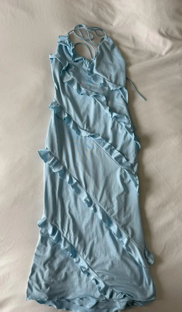 Lucy in the Sky Blue Midi Dress - Image 4