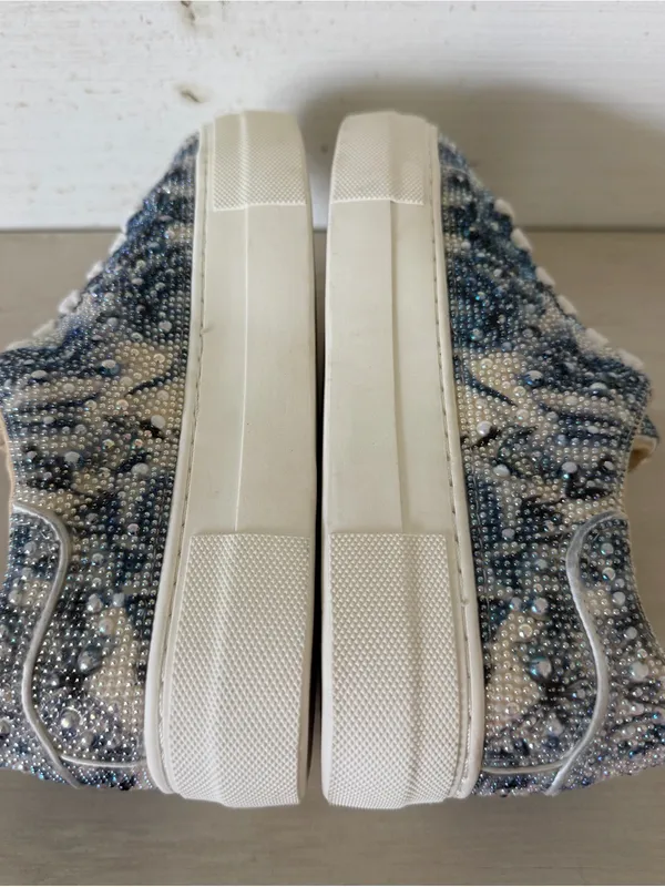 Betsey Johnson Blue Sidny Womens 5.0 M Blue Floral Platform Shoes ZOGG3005 NEW - Image 5