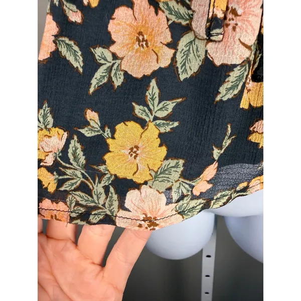 American Eagle Floral Lace Trim Cami Babydoll Tank Y2K Boho Cottagecore‎ - Image 3