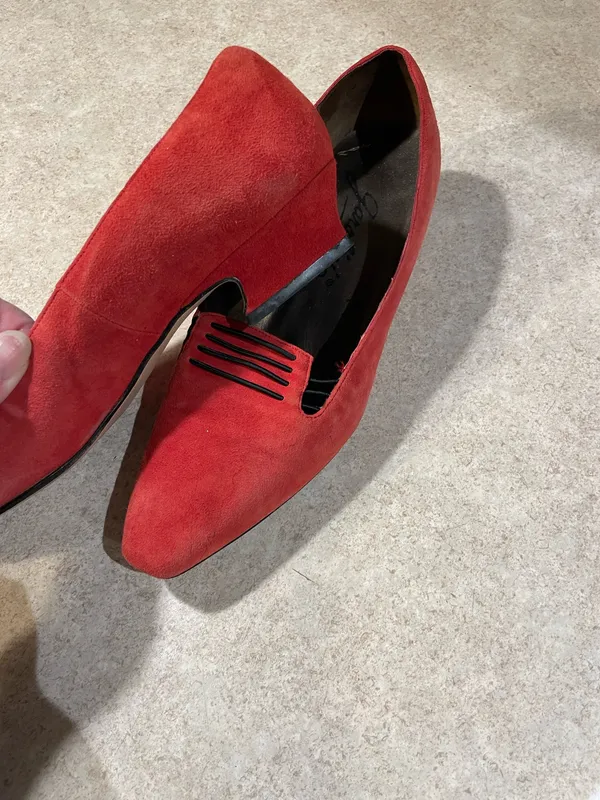 Garolini red suede kitten heels Size 10 - Image 10