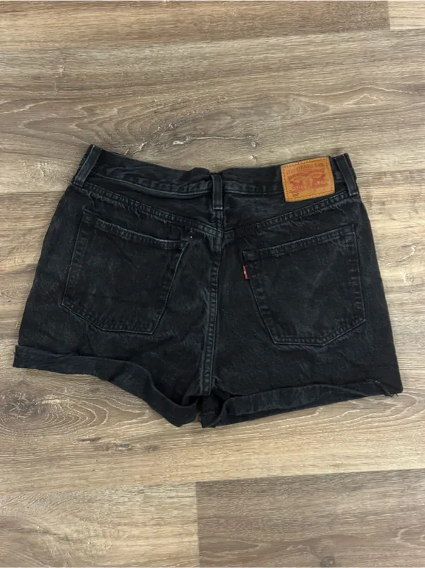 Levi’s 501 Black Cutoff Button Fly Jean Shorts Women’s 29 - Image 3