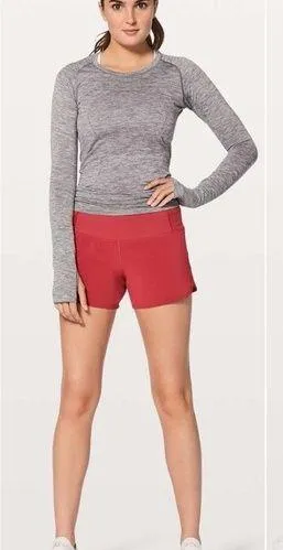 Lululemon Run Times Short II *4" Persian Red Size 6 - Image 2