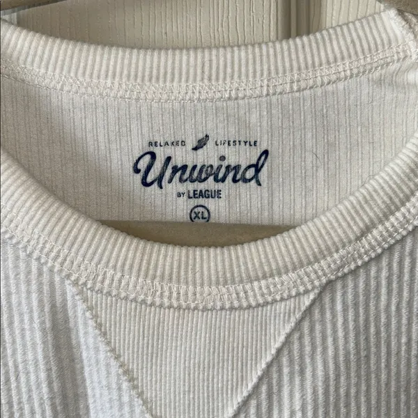 Unwind by League Watercolor Florida White Corded Long Sleeve Sweatshirt Size XL‎ - Image 4