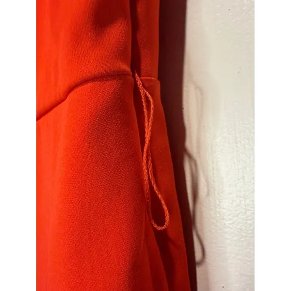 Sam Edelman Wide Leg Cropped Sleeveless Coral Red Jumpsuit Size 10 *no belt* - Image 6