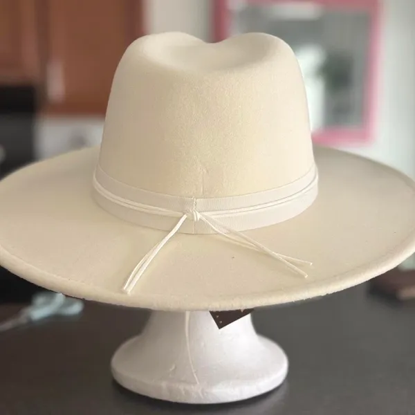 Adora cream cowboy felt hat White - Image 6