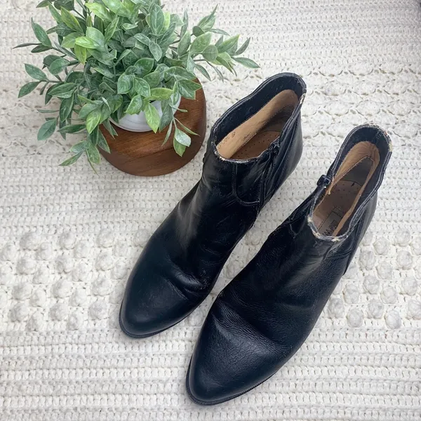THE WILD PAIR VINTAGE Women's Western Cowgirl Leather Heeled Boots Black 9.5 W - Image 3