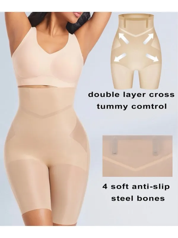 NEW Shapewear Tummy Control Shorts Comfort High Waisted Thigh Slim Seamless L - Image 4