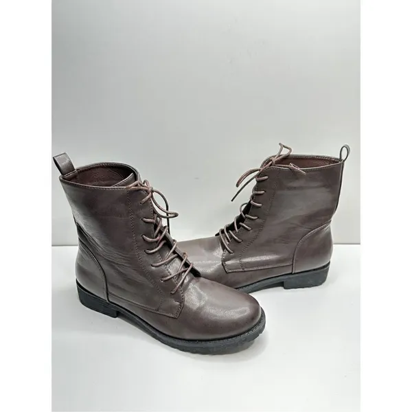 Catherine Malandrino Booney Vegan Leather Lace Up‎ Combat Boots Size 9 New - Image 4