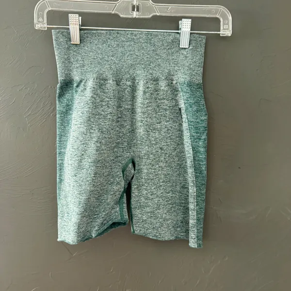 Gymshark Vital‎ Seamless 2.0 High Rise Shorts Green Marl Womens Size XS - Image 2