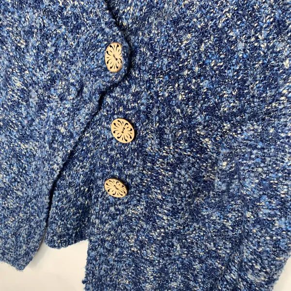 Vintage Blue Cottagecore Cardigan Sweater Sz Medium - Image 7