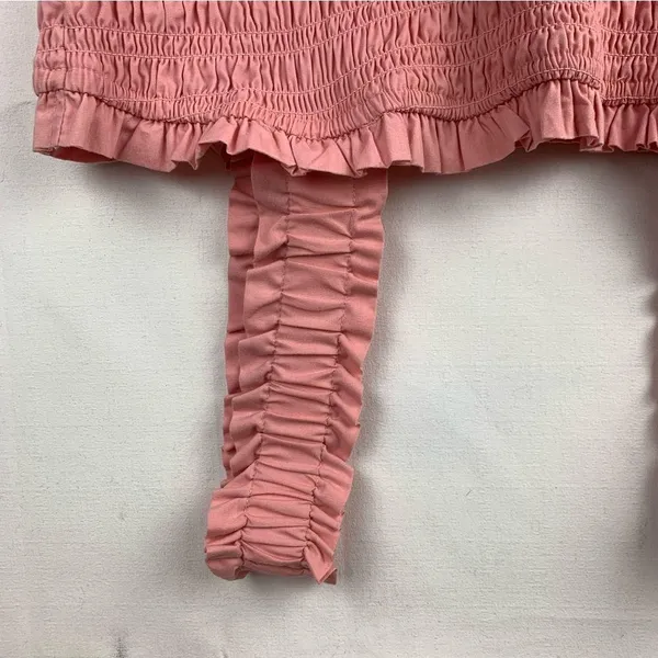 Abercrombie & Fitch women's XXL Pink tiered maxi Smocked Dress preppy guest 2x - Image 7
