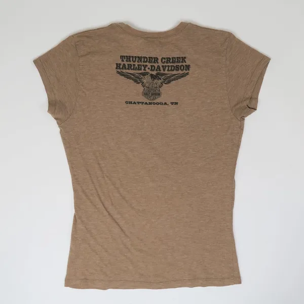 Y2K 2010 Harley Davidson Shirt Tan Size L - Image 4
