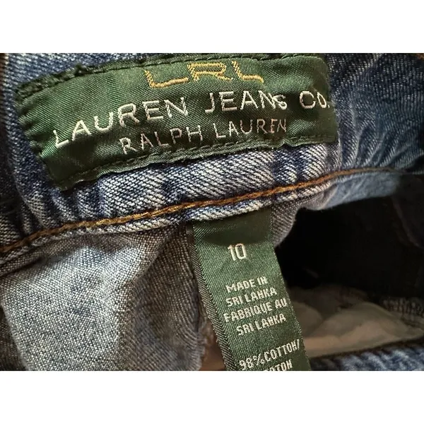 LRL Ralph Lauren Jeans Co. Womens Sz 10 Classic Straight Denim # FLAWS LOOPS‎ - Image 7