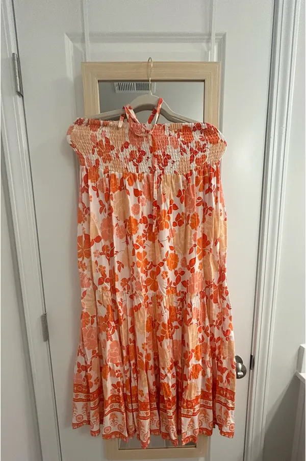 Floral dress Orange - Image 2