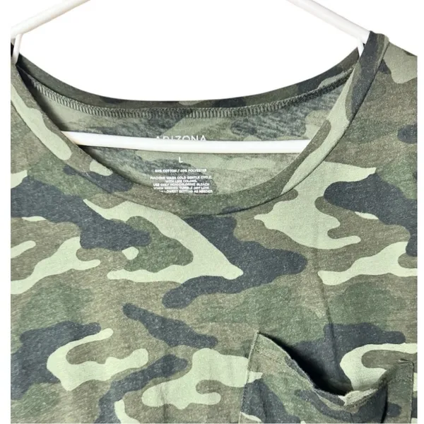 Arizona Jean Co. Camouflage Crewneck Short Sleeve Tee Shirt Sz L - Image 7