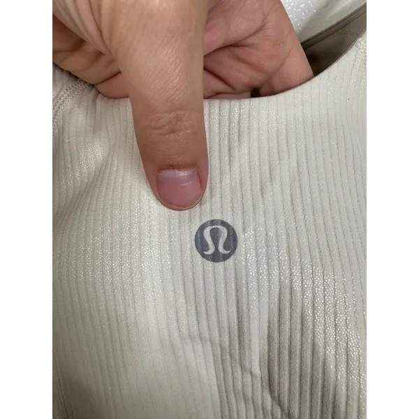 Lululemon Align Ribbed Tank Top Shine Bone Radiate Transparent Foil Sz 6 LW1EQVS - Image 4