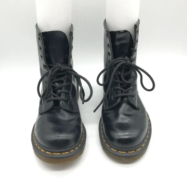 Dr. Martens Womens 1460 Patent Leather Lace Up Boot Black 6 - Image 3