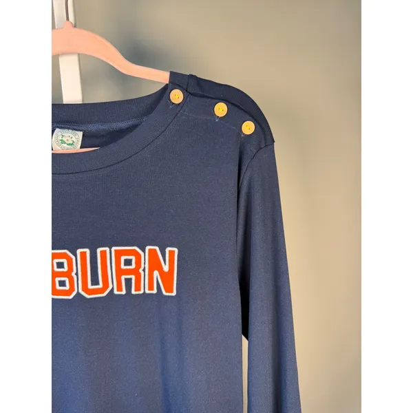 Southern Smocked Auburn Sweatshirt‎ L Bamboo Blend Button Shoulder - Image 2