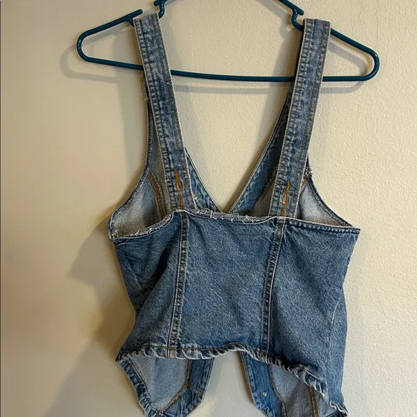 Vintage Bongo Women's Denim corset vest - Image 2