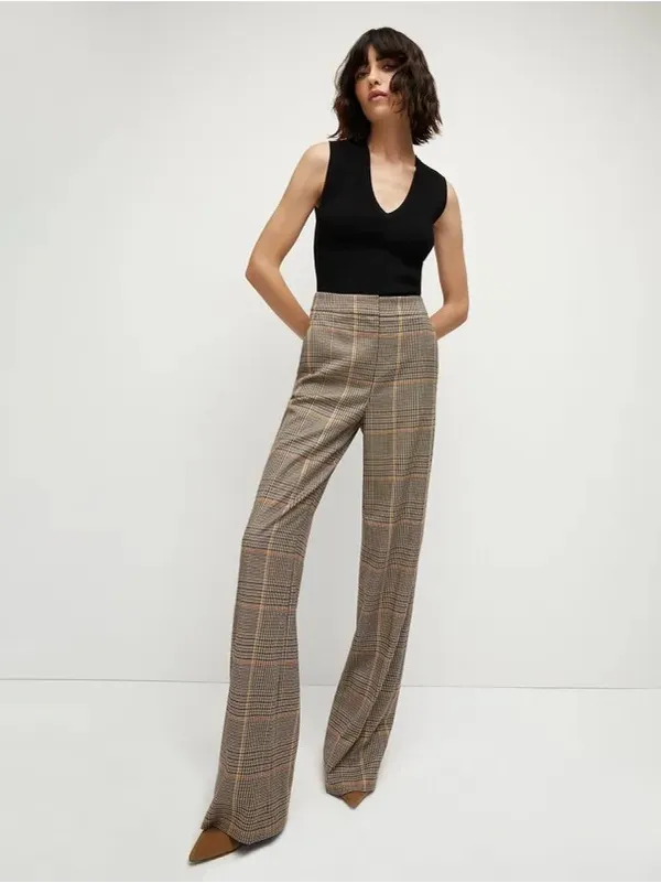 Veronica Beard Tonelli Plaid High Rise Wide Leg Pants Size 2 - Image 15