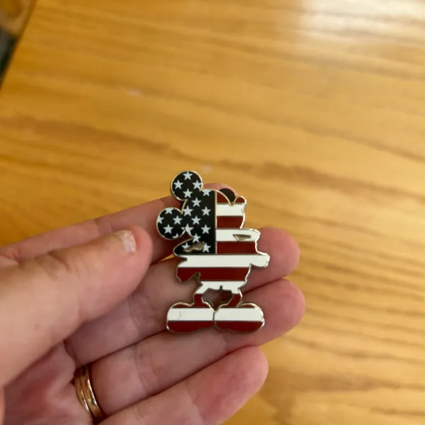 DISNEY Pins 2014 Stars & Stripes Patriotic Mickey Mouse Silhouette American flag - Image 5