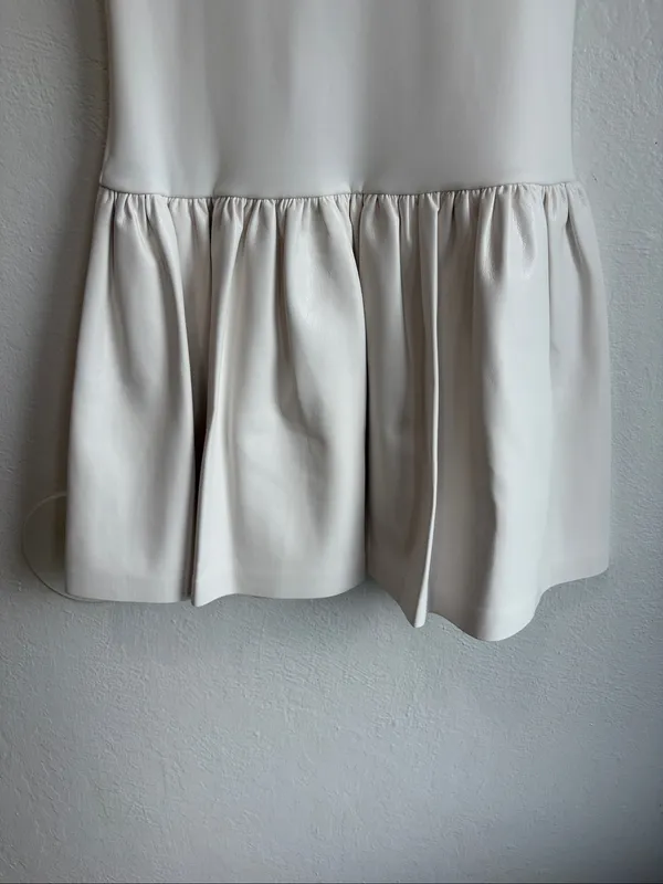 Alice and Olivia Ella Combo Faux Leather Sleeveless Dress size 4 NWT - Image 5