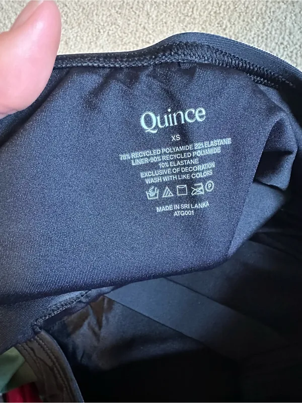 NWT Quince Italian Cross-Back One-Piece Swimsuit black extra small - Image 6