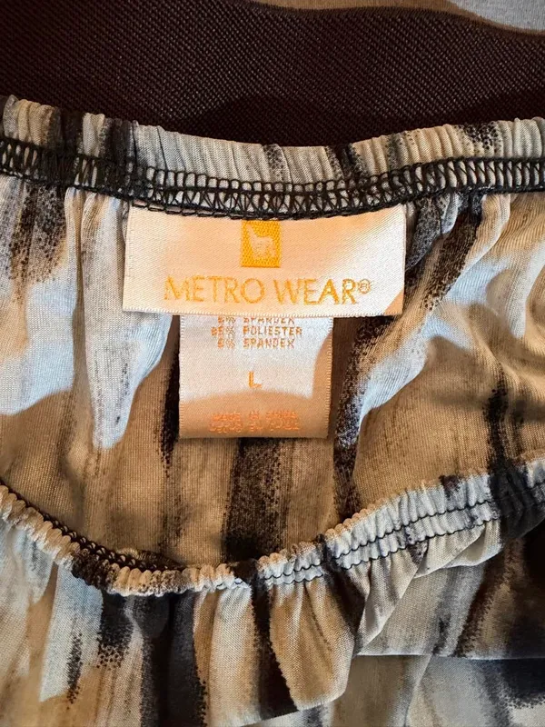 Metro Wear Tiered Maxi Skirt With Studded Belt Size L - Image 7