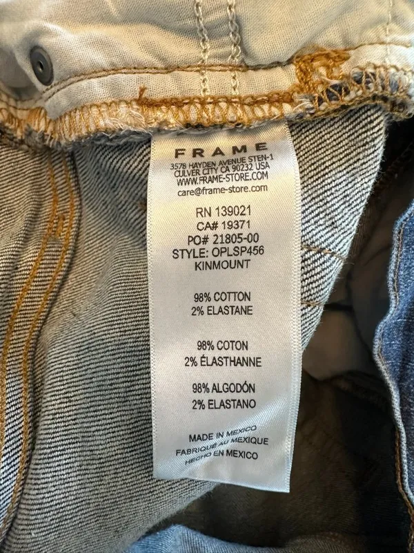 FRAME Le Slim Palazzo Kinmount Wide Leg Jeans Size 30 High Rise Dark Wash - Image 5