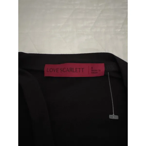 Love Scarlett Black Tie‎ Neck Long Sleeve Blouse - Womens Small - Image 7