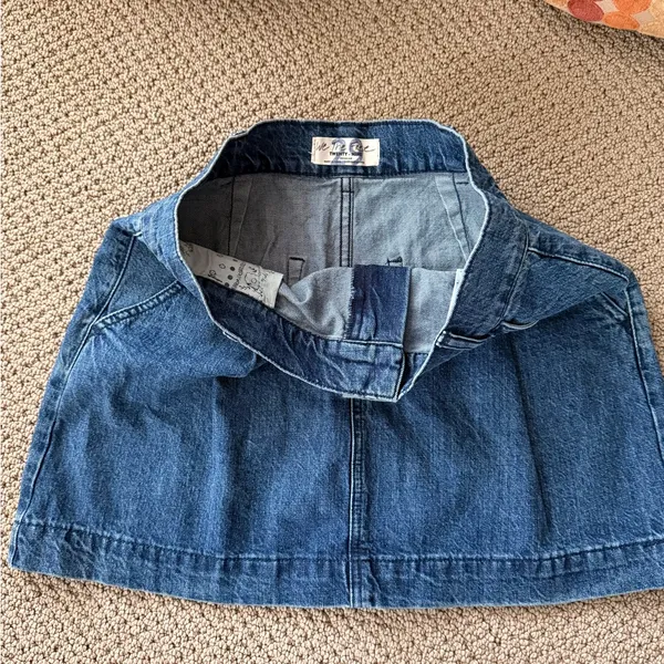Free People We The Free Women’s Medium Blue Denim Mini Skirt - Image 3