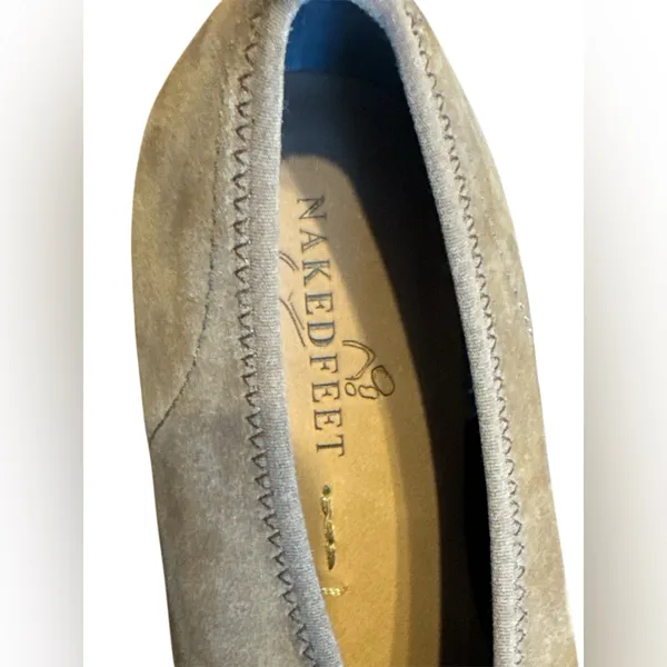 Naked Feet Caldi Pointed Toe‎ Suede Heel 7 Memory Foam Cottagcore - Image 6