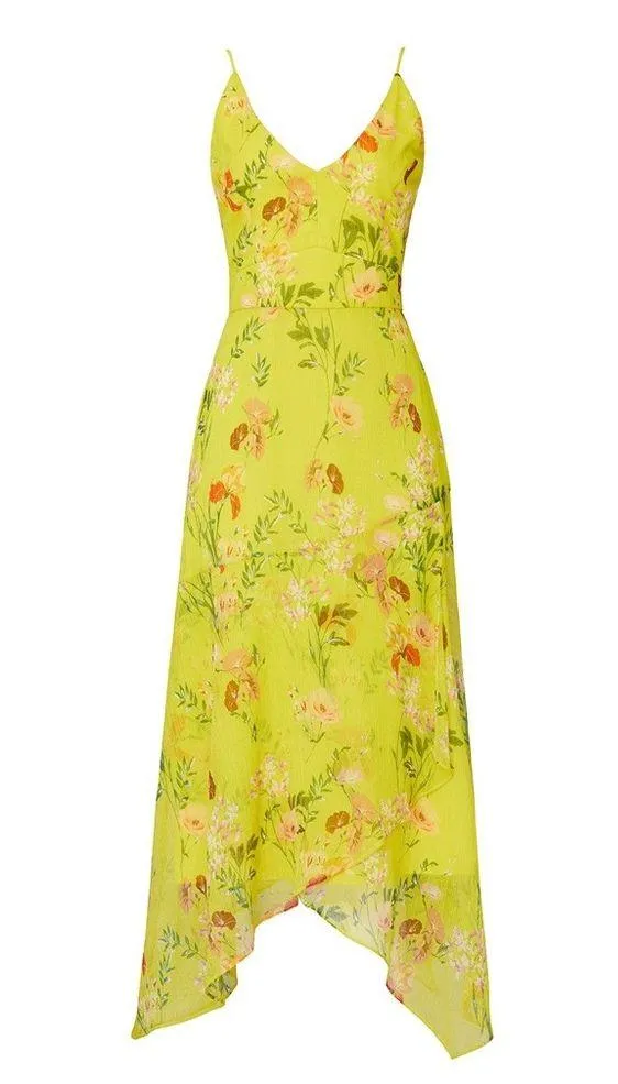 Harlyn Floral Printed V Neck Dress - Image 3