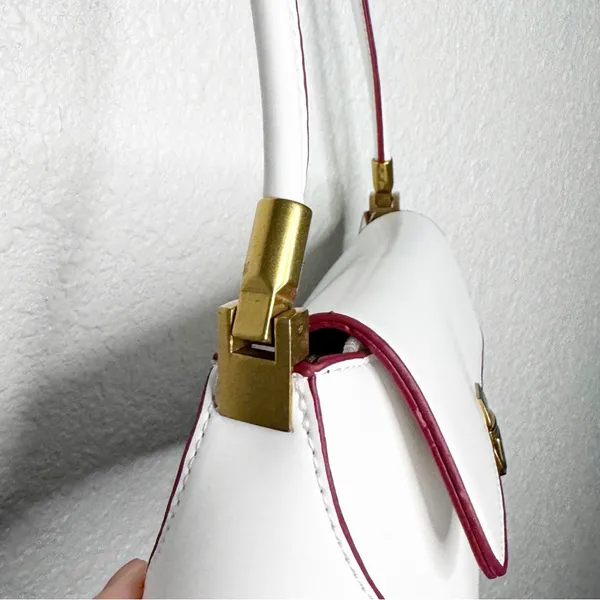 UNBRANDED WHITE STRUCTURED SMALL SHOULDER BAG - Image 5