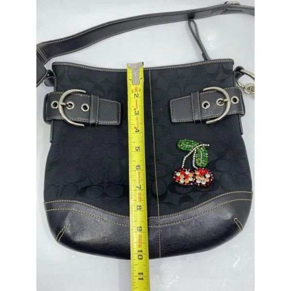 Coach Black Jacquard Fabric Signature Crossbody - Image 5