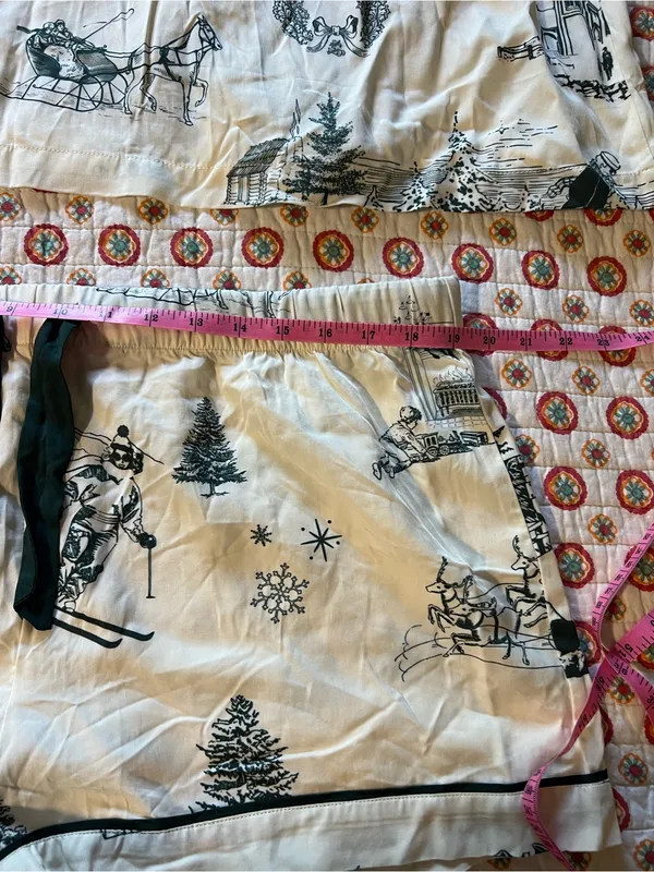 EUC Anthropologie Katie Kime Holiday Pajama Set size XL retails $128 - Image 5