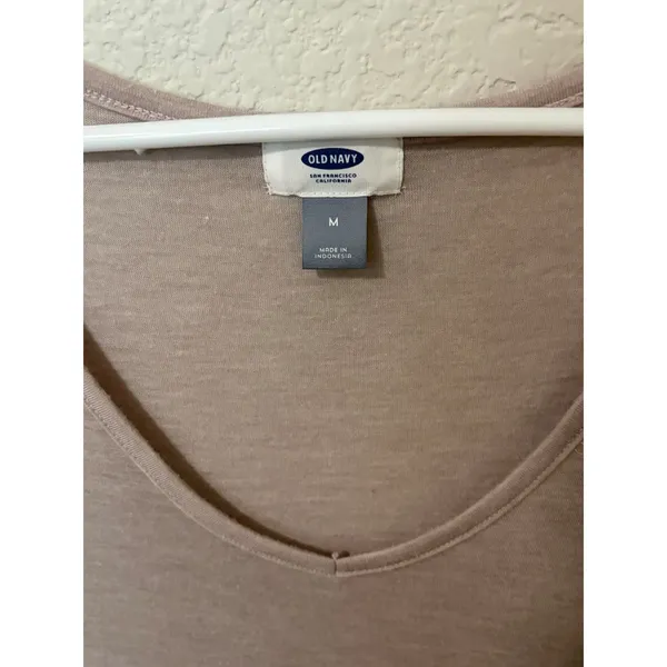 Old Navy Taupe V-Neck Tank Tunic Lightweight Size Medium - Image 2