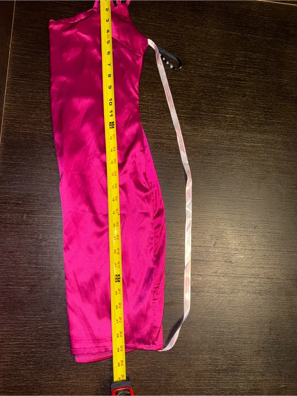Missguided Fuchsia Satin Slip Chemise - Image 8