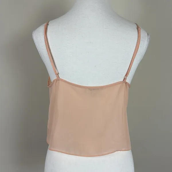 Wilfred Peach Sheer Darted Cropped‎ Tank Top Oversized Size XXS - Image 3