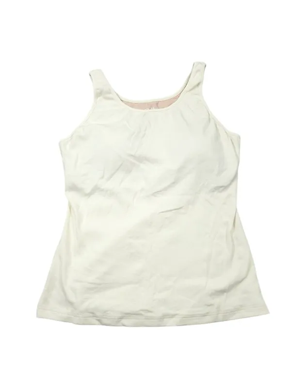 OGL Cotton Lyocell U-Neck Bra Tank Top Brami Ivory Women's Size XL - Image 2