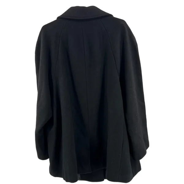 Roamans wool blend black 2X pea coat plus winter fall casual business travel - Image 2