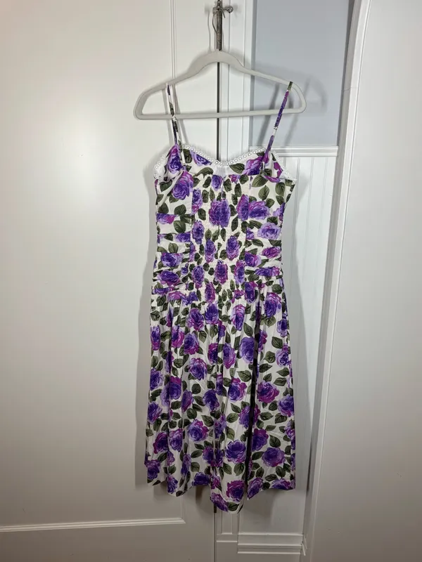 Anthropologie Maeve Cotton floral Printed Midi Dress size medium NEW NWT garden - Image 9