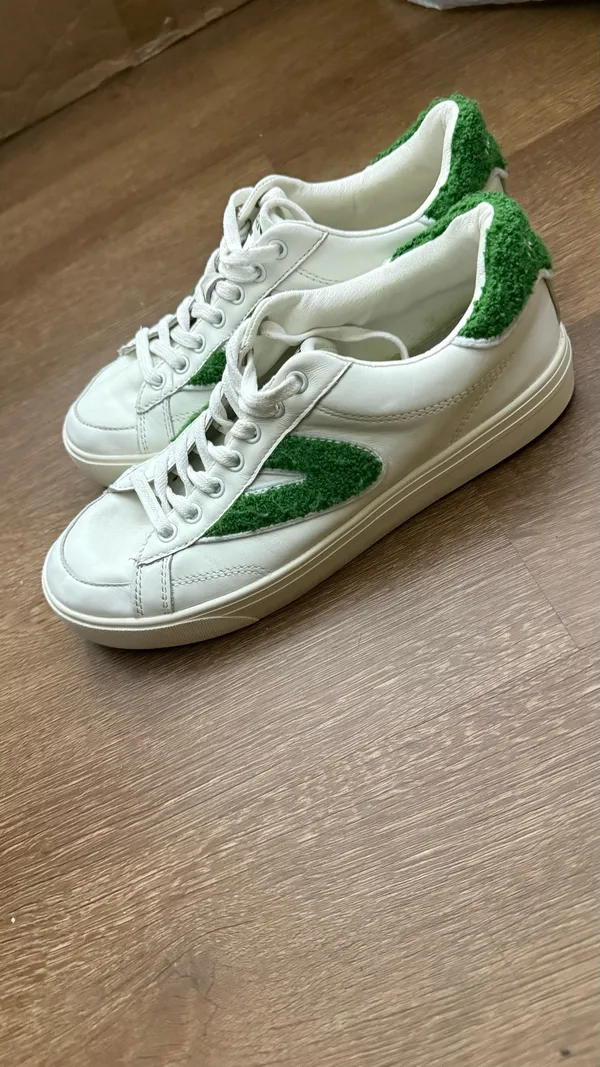 Tretorn Mixed Doubles White Green Leather Women’a Casual Sneakers Size 7 - Image 2