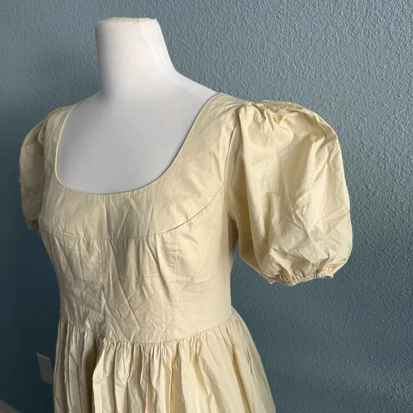 Moon River Puff Sleeve Midi Dress Size Large - Image 4